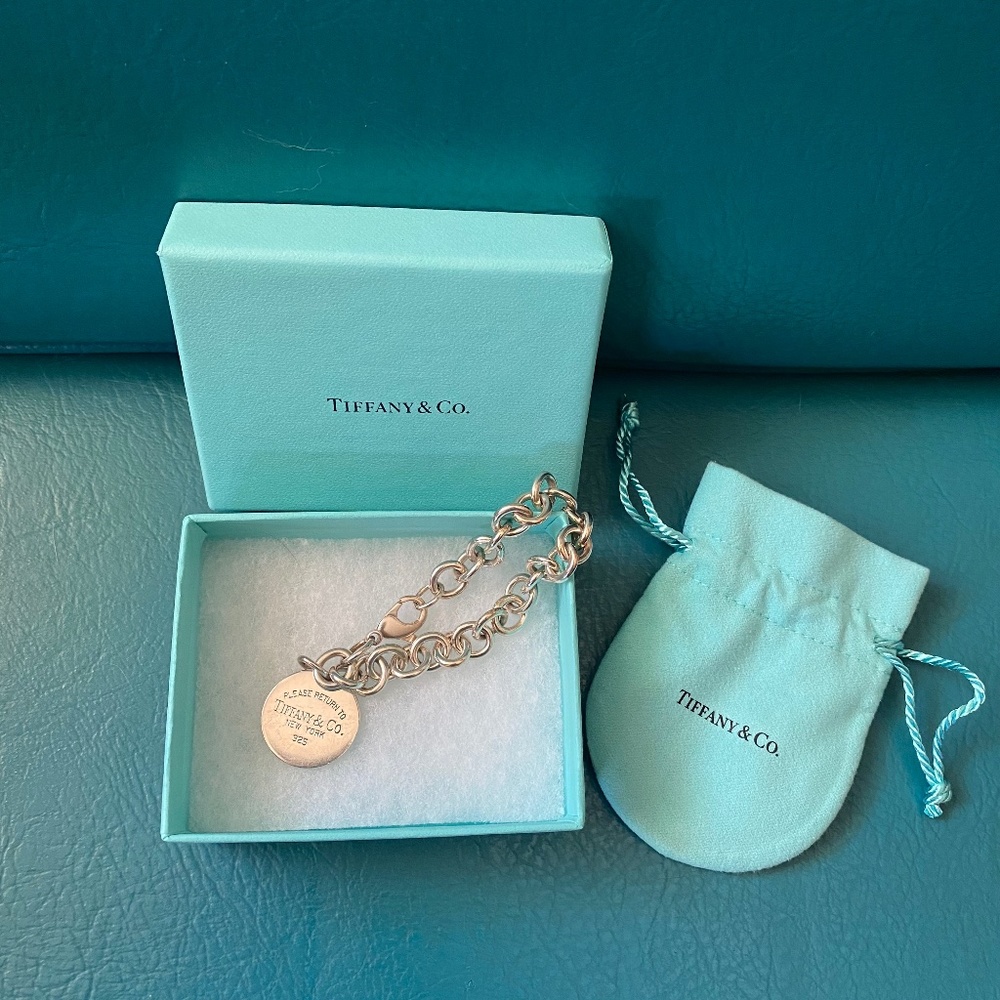 Tiffany & Co Round Tag Sterling Silver .925 Bracelet